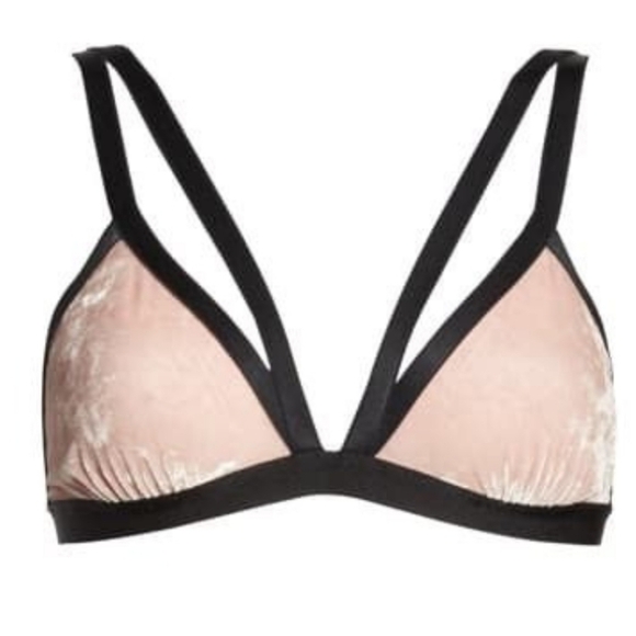 Cosabella Bisou Mandorla Crushed Velvet Bralette New Size M - Picture 1 of 11